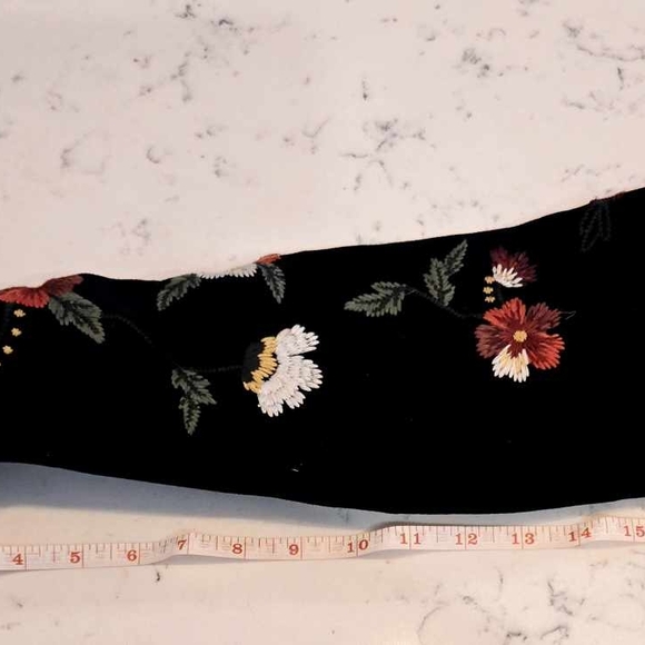 Sam Edelman Vena Women’s  Floral Embroidered Stretch Suede High Boots New - Picture 13 of 16